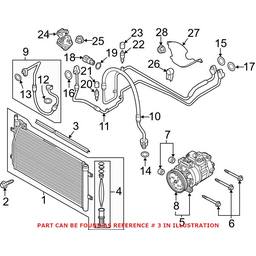 Audi A/C Condenser Seal 8U0121230D